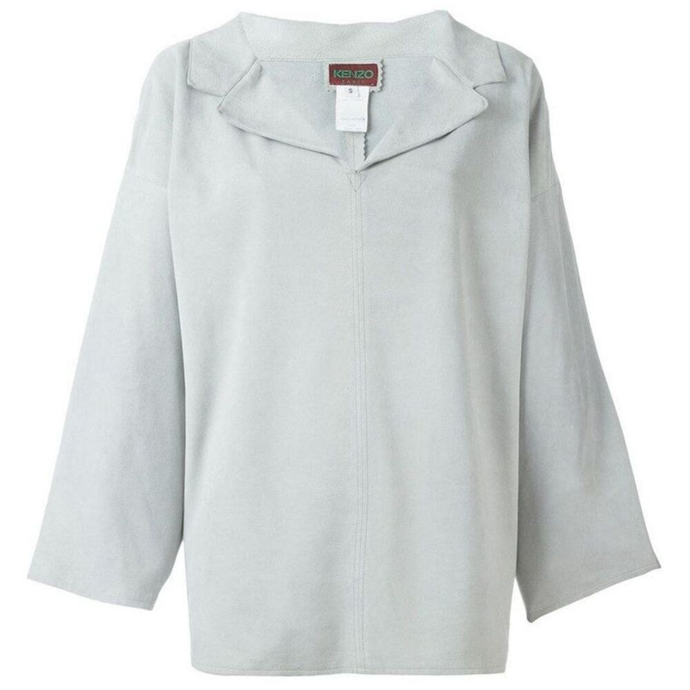 Kenzo Relaxed-Fit Suede Blouse - Picture 1 of 8